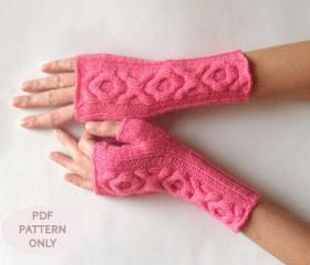 Knit Gloves Pattern XO Cable Gloves Pattern Knitting ...